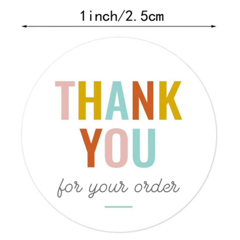 🆑 Rainbow 500 Roll of Thank You Stickers - Picture 2 of 7